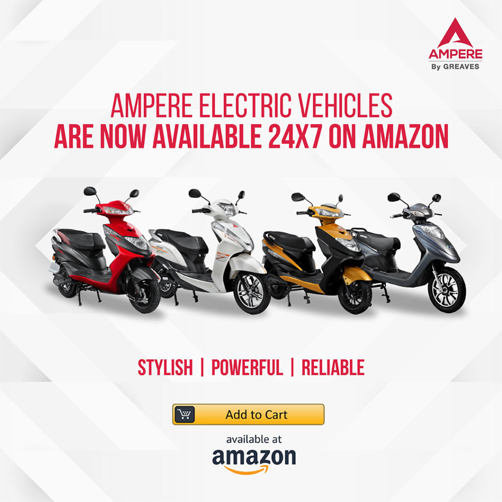 Ampere Electric Vehicles now available 24x7 on Amazon EV Tech News